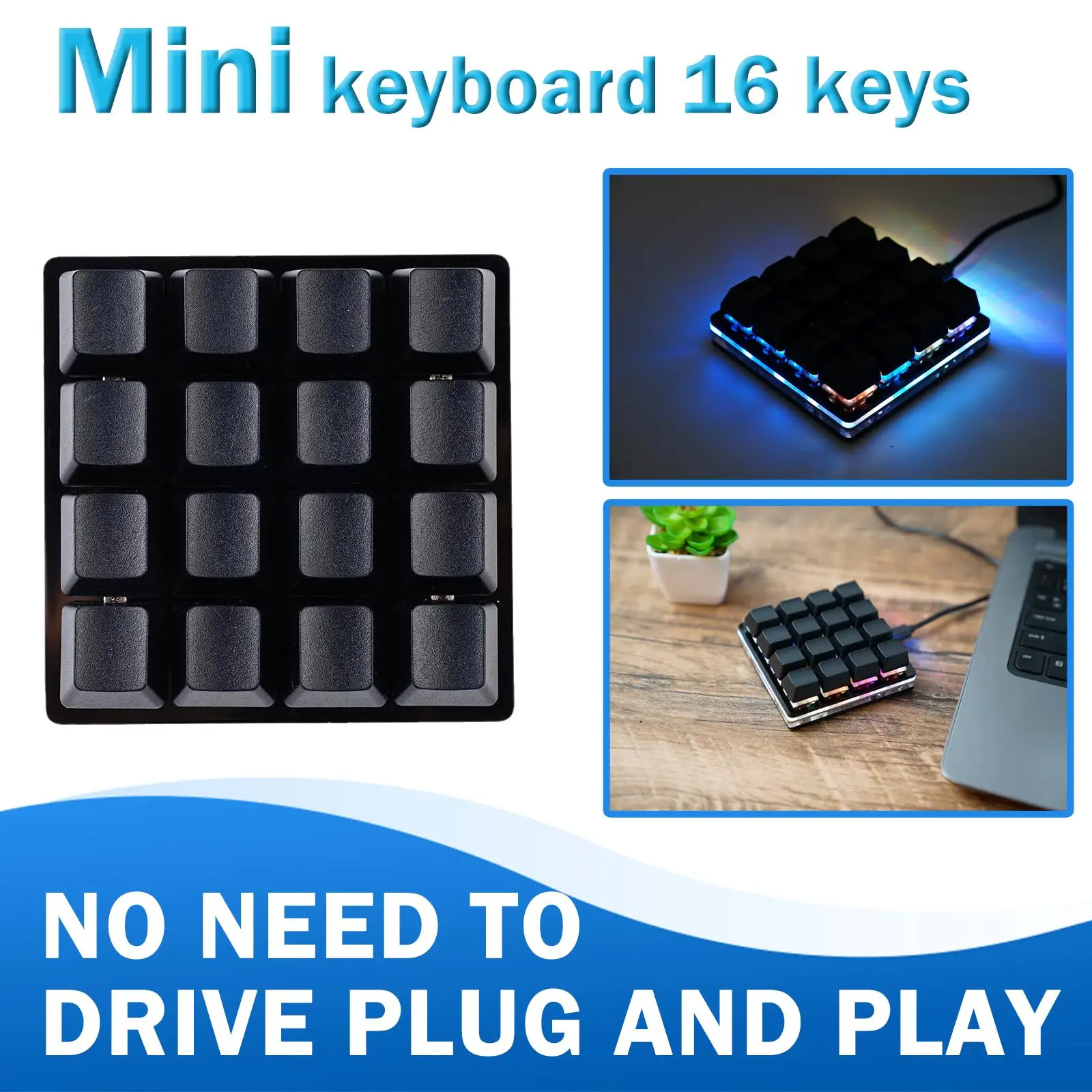 16/8Key Mini Keyboard Mechanical Keyboard Gaming Programming Custom Keyboard Keycaps For Photoshop SayoDevice detail