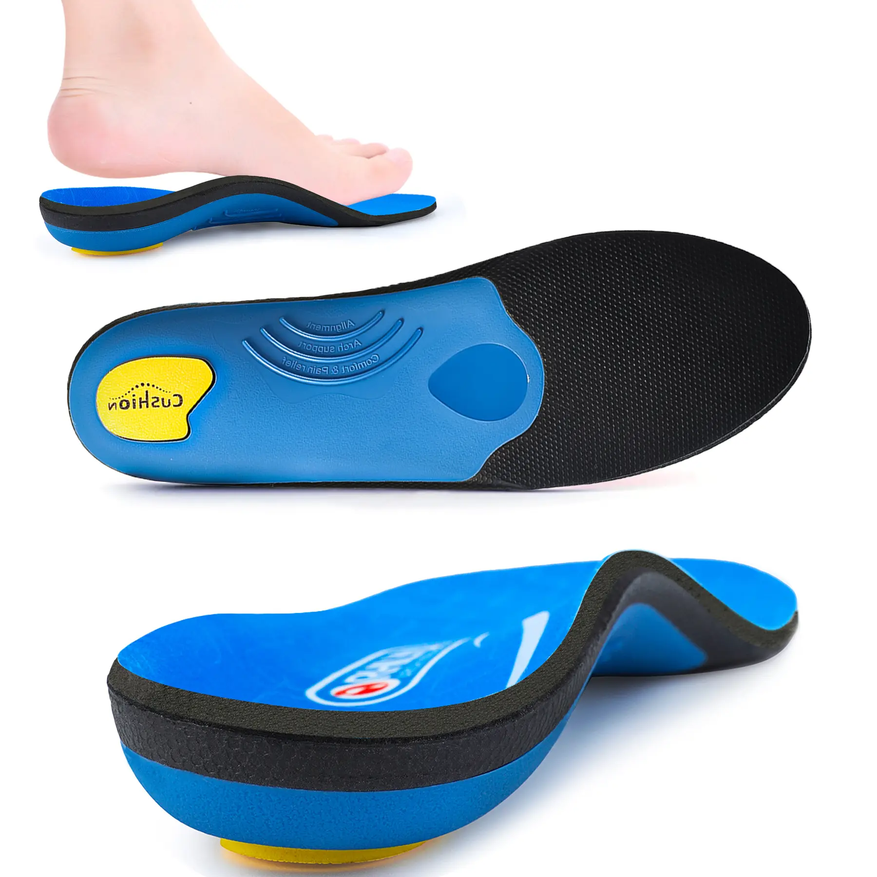 Flat Feet Template Arch Support Orthopedic Insoles,Men Women Plantar Fasciitis Heel Pain Orthotics Insoles Sneakers Shoe Inserts product view