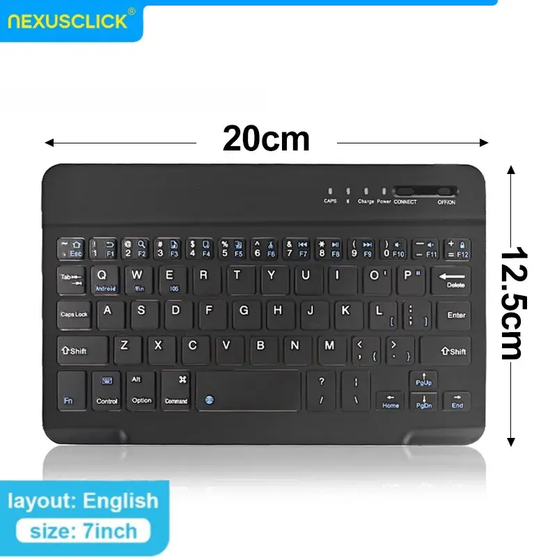 NexusClick Bluetooth Keyboard and Mouse For iPad Xiaomi Samsung Huawei Phone,Slim Mini Wireless Keyboard For Android IOS Windows product view