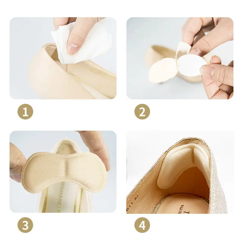4 Pairs Heel Insoles Pads Patch Pain Relief Anti-wear Cushion Feet Care Heel Protector Adhesive Back Sticker Shoes Insert Insole product view