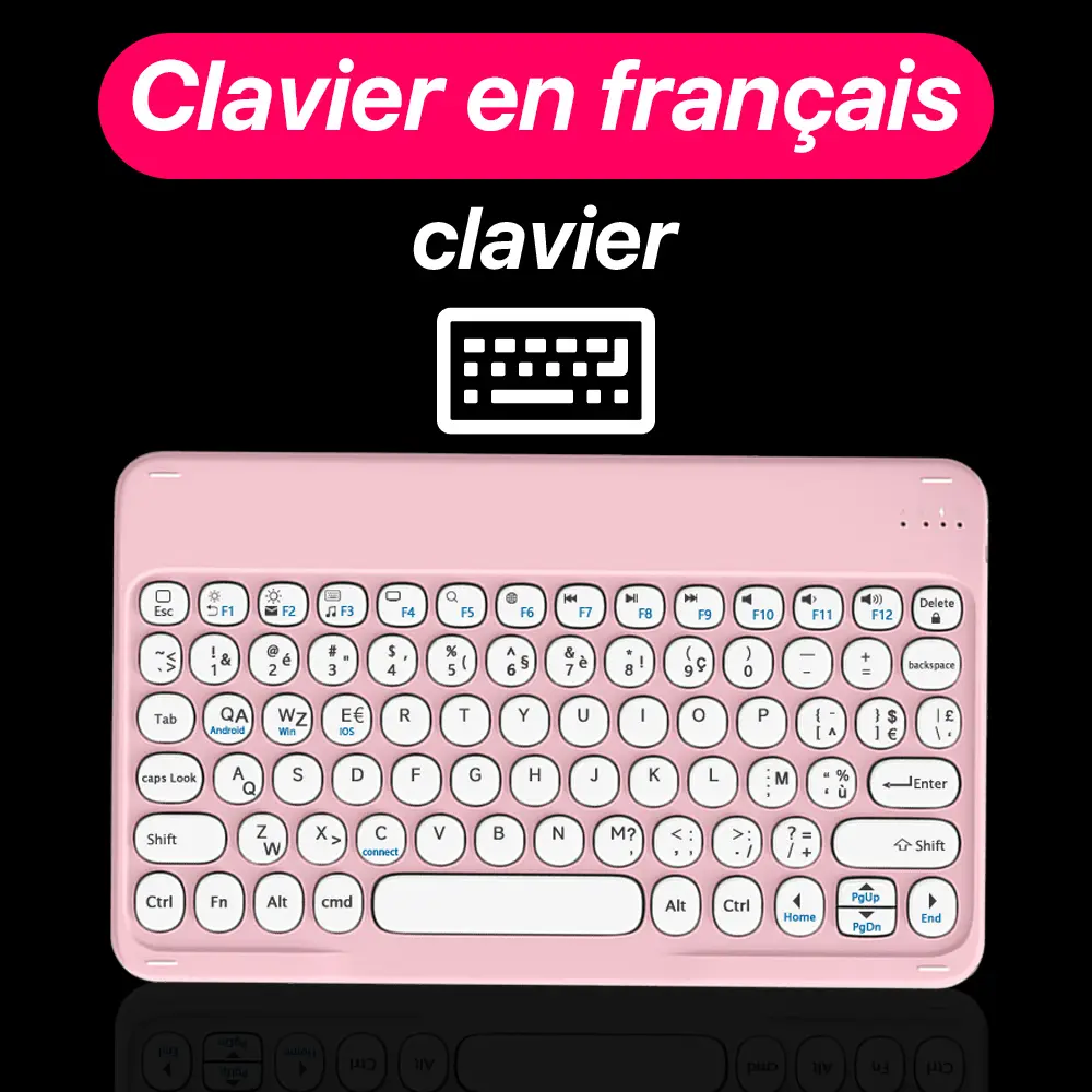 CASEPOKE wireless bluetooth round key silent keyboard suitable For Samsung Xiaomi Google Huawei iPad mobile  keyboard and mouse product view
