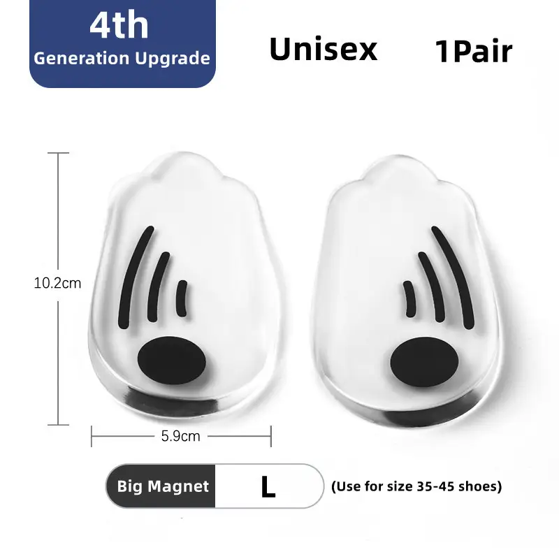 O/X Leg Type Valgus Varus Correction Plantar Fasciitis Gel Insole Magnet Massage Foot Care Silicone Orthopedic Insoles for Feet product view