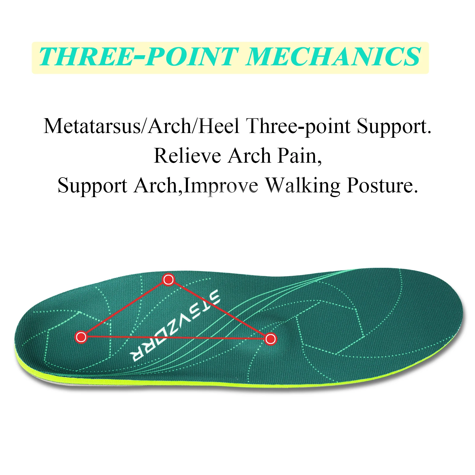 Orthopedic Sport Insole Plantar Fasciitis Flat Foot High Arch Support Men Women Sneaker Orthotic Plantillas Insert Shoe Sole detail