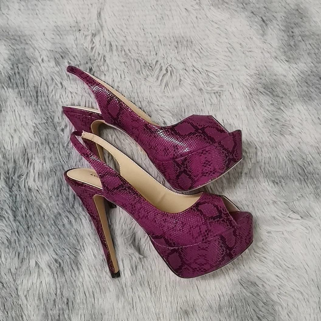 New Women's Pumps Stilettos 14CM Platform Super High Heels Sexy Open Toe Sandals Gladiator Party Dress Women Shoes Large Size 44 detail