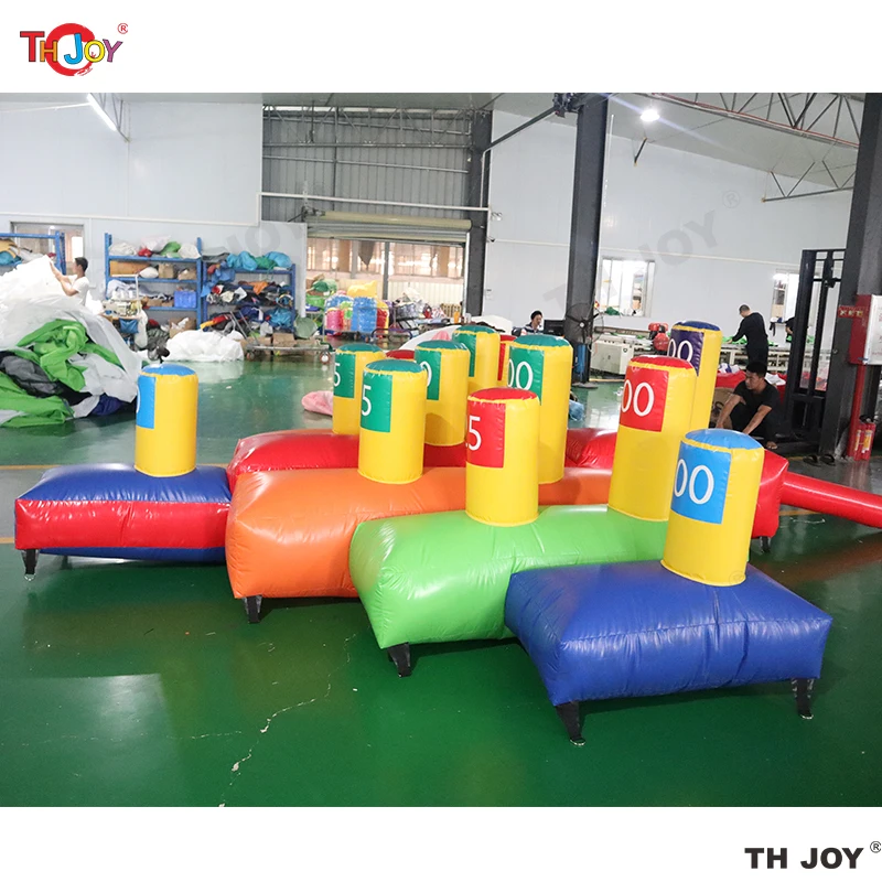Carnival Interactive Pumpkin Loop Game Inflatable Holiday Hula Ring Toss Game Hoop Throwing Game Backyard Hula Hoop Tossing Toy detail