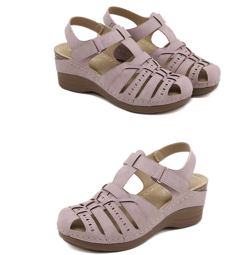 Summer New Slope Heel Baotou Sandals Large Women's Shoe Item Number- detail