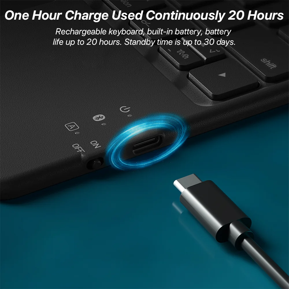 Rechargeable Wireless Backlit Keyboard And Mouse For iOS Android Windows System Backlight And Bluetooth For Smart Phone Pad product view
