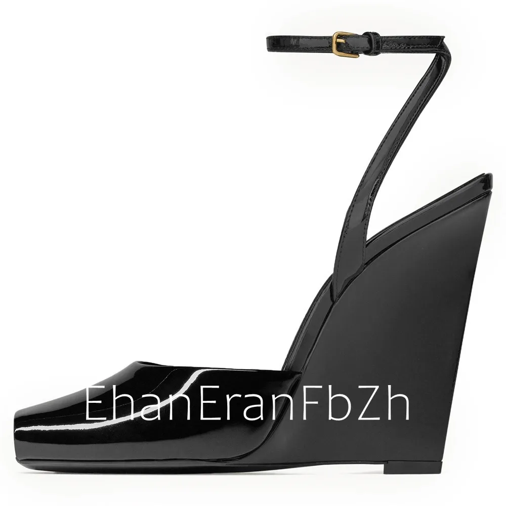 Summer New Slope High Heel Sandals Fish Mouth Thick Bottom High Heel Shoes Fashion Party Sexy Women's Large Sandals detail