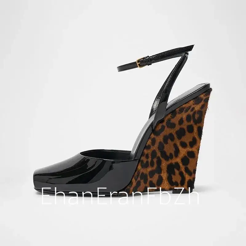 Summer New Slope High Heel Sandals Fish Mouth Thick Bottom High Heel Shoes Fashion Party Sexy Women's Large Sandals product view