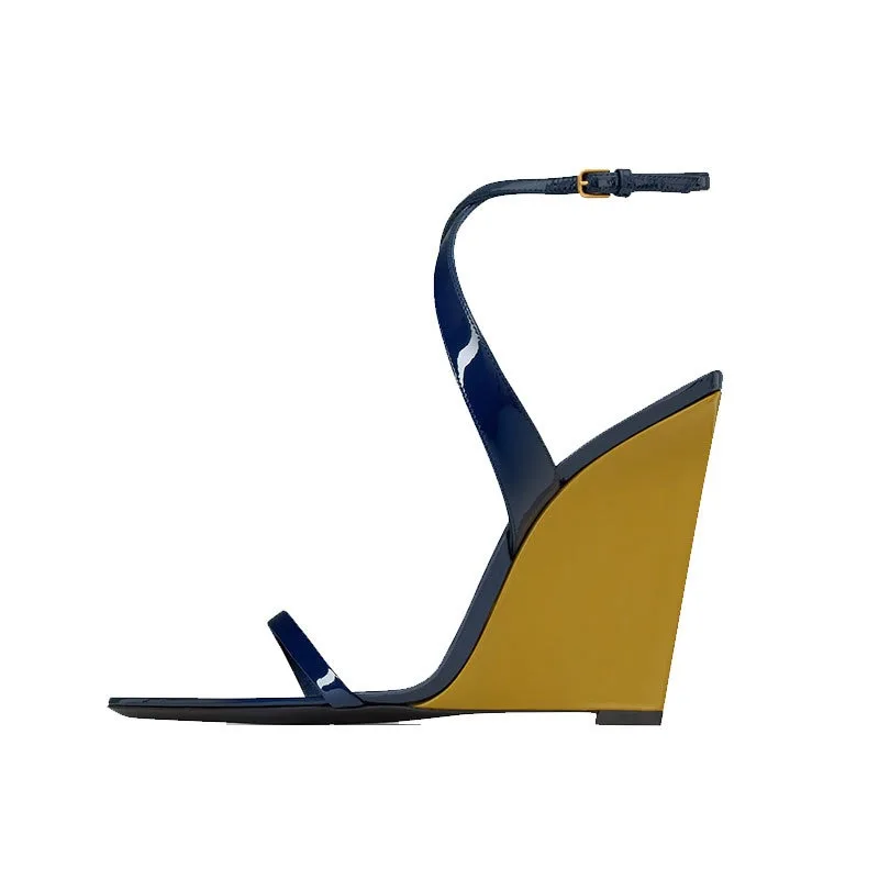 2025 Summer New Slope Heel Pointed High Heel Sandals Wedding Fashion Show Party Women's 34-44 Large Sandals detail