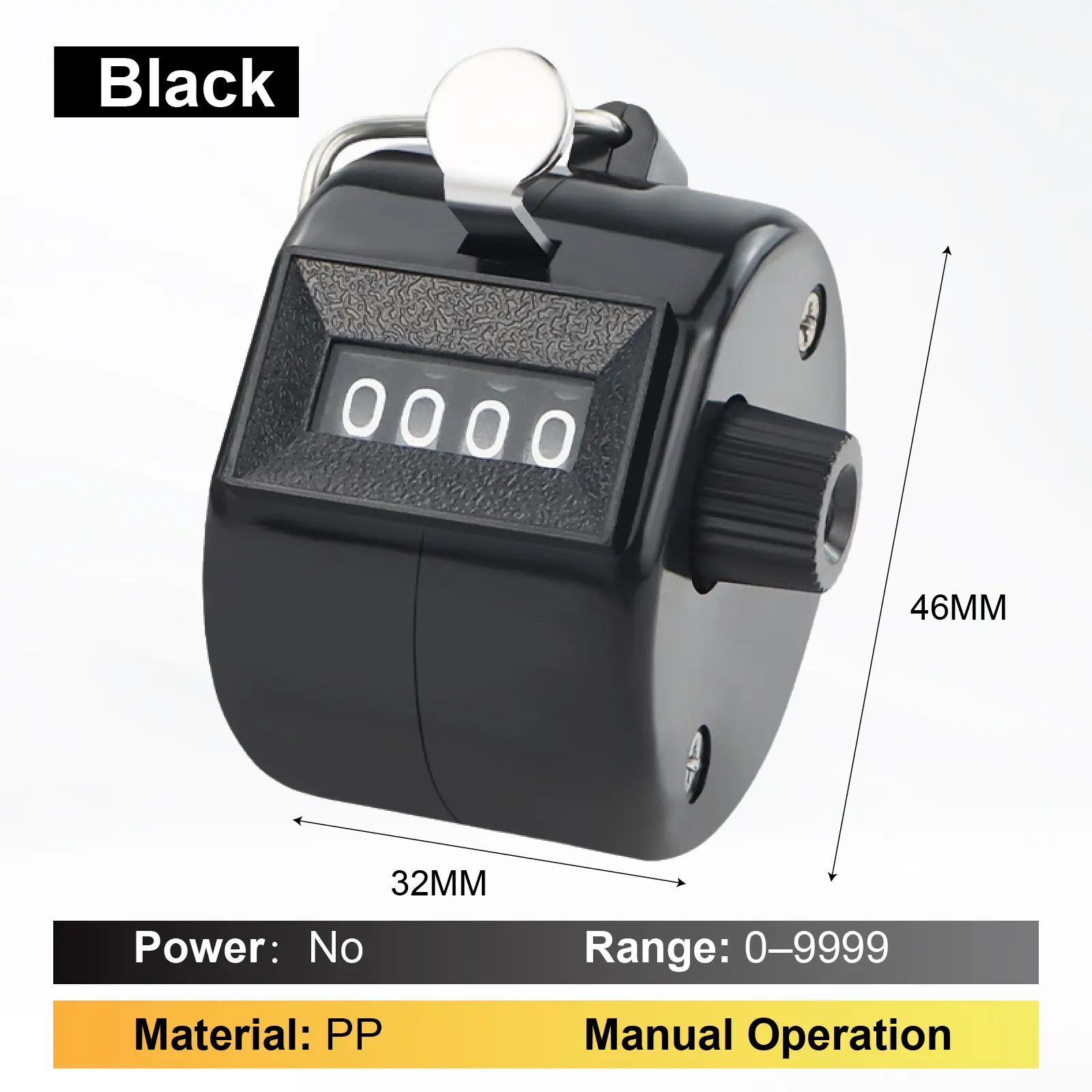Manual Counter Mechanical Tally Handheld Rotary Clicker Counter Resettable People Counting Warehouse Golf Inventory Tool product view