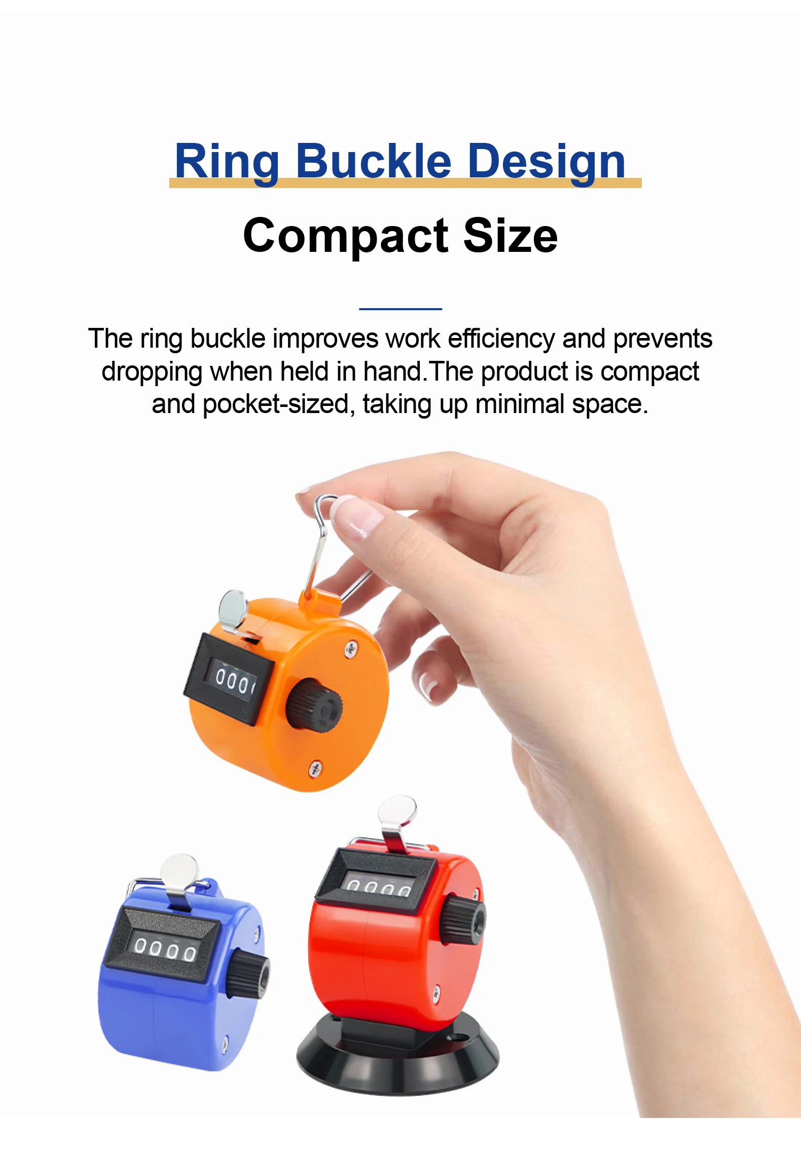 Manual Counter Mechanical Tally Handheld Rotary Clicker Counter Resettable People Counting Warehouse Golf Inventory Tool detail