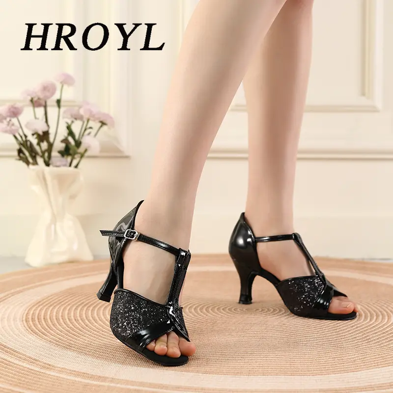 Women Latin Dance Shoes for Dancing Woman/Girls/Ladies Ballroom Modern Tango&Salsa 5.5/7.5CM Heel Dancing Shoes Training Sandal product view