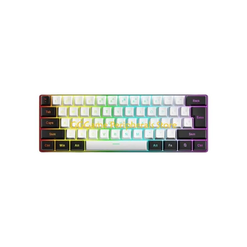 U55B Mechanical Gaming Keyboard LED Backlit Keycap Keyboard 61 Keys Corded Computer Keyboard for Laptop Gamer Office Work detail