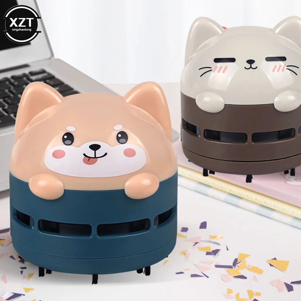 Mini Cartoon Animal Pattern Rechargeable Wireless Vacuum Cleaner Car Keyboard Vacuum Cleaner Handheld Usb Desktop Vacuum Cleaner detail