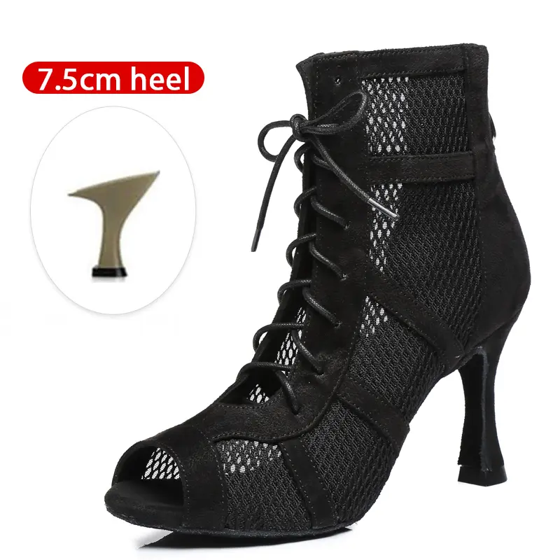 SWDZM Shiny Women Dance Boots Latin Jazz Dance Shoes Full Rhinestone Dancing Boots Customizable Heels Women Ladies Dancing Shoes product view