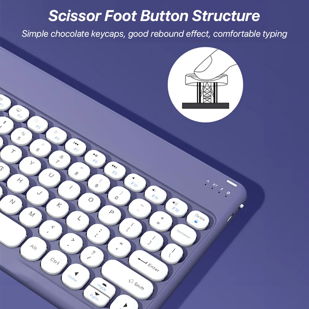 Bluetooth Keyboard Mouse for Tablet Phone Laptop for iPad Keyboard Spanish Portuguese Russian Hebrew Arabic French Keyboard detail