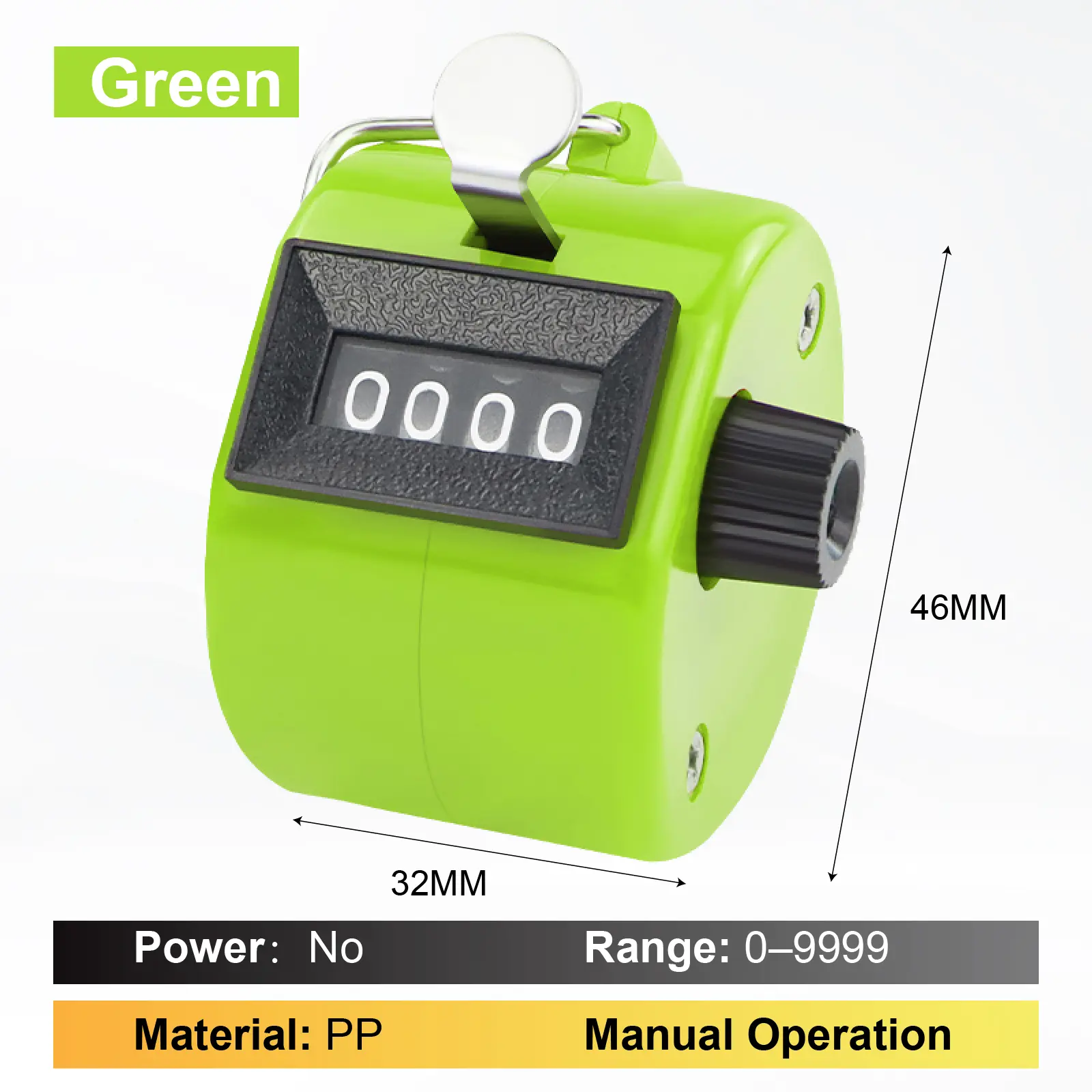 Manual Counter Mechanical Tally Handheld Rotary Clicker Counter Resettable People Counting Warehouse Golf Inventory Tool product view