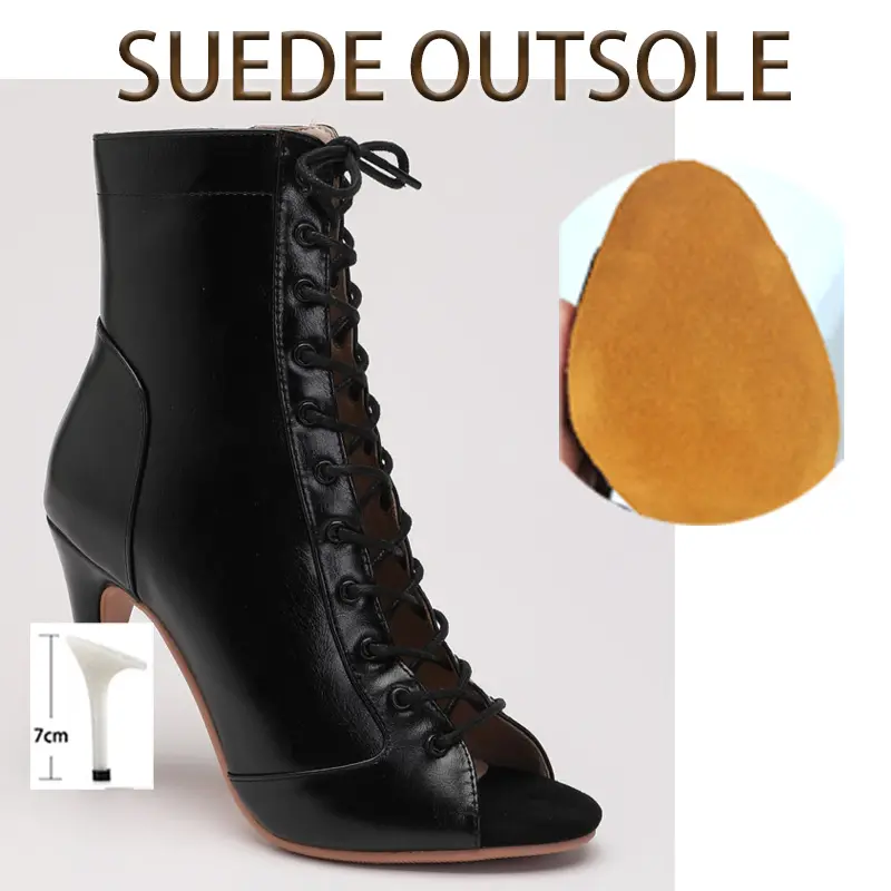 High Quality Party Stilettos Jazz Dance Ballroom Suede Sole Customizable Latin Dancing Outdoor Sexy Booties Big Size product view