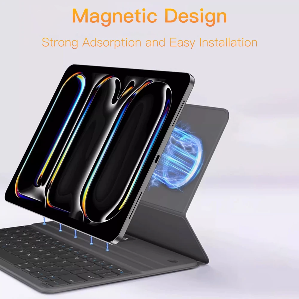 Magic Keyboard Magnetic for IPad 11th 2025 Air 13in 11in Bluetooth Keyboard Wireless for IPad Air 4 5 6 7 Pro 11 12.9 Case Stand product view