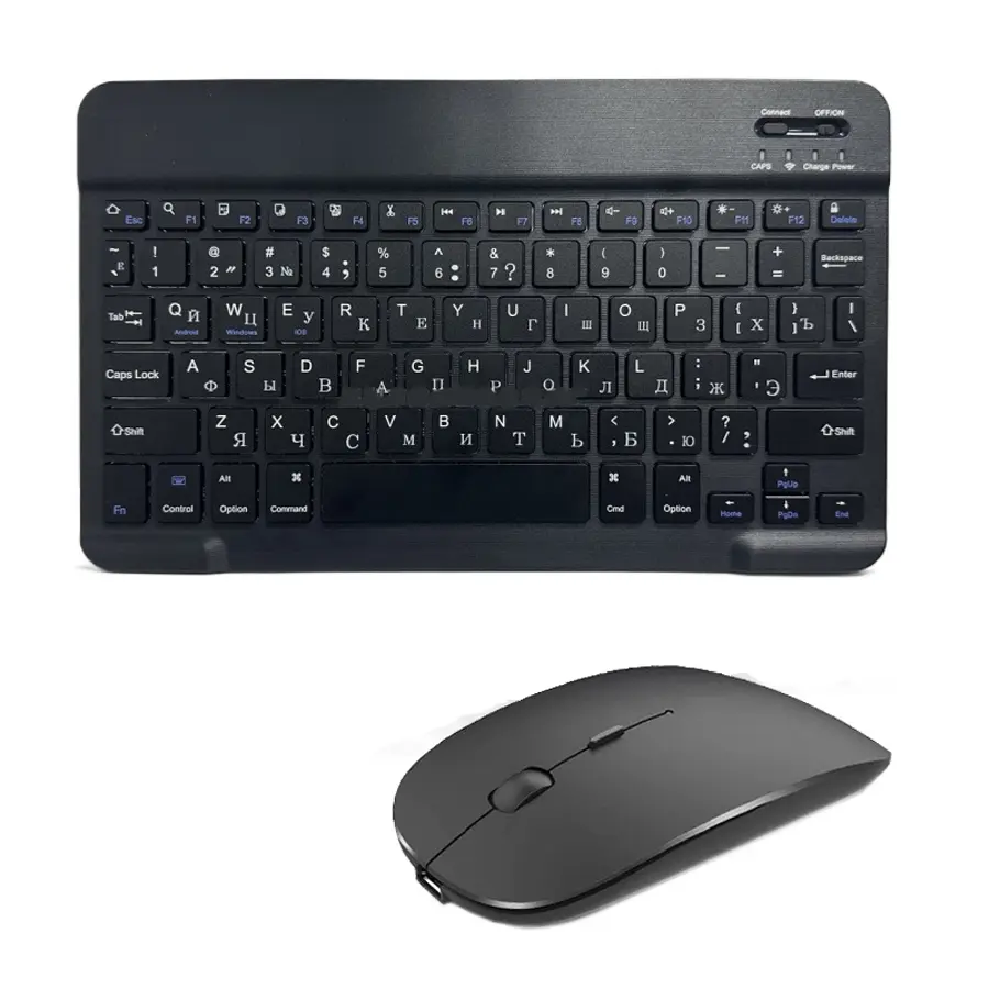 Wireless Keyboard Spanish French Azerty Russian With N And Mouse Mini Bluetooth Gamer For iPad Mac Tablet PC Phone Cell Laptop product view