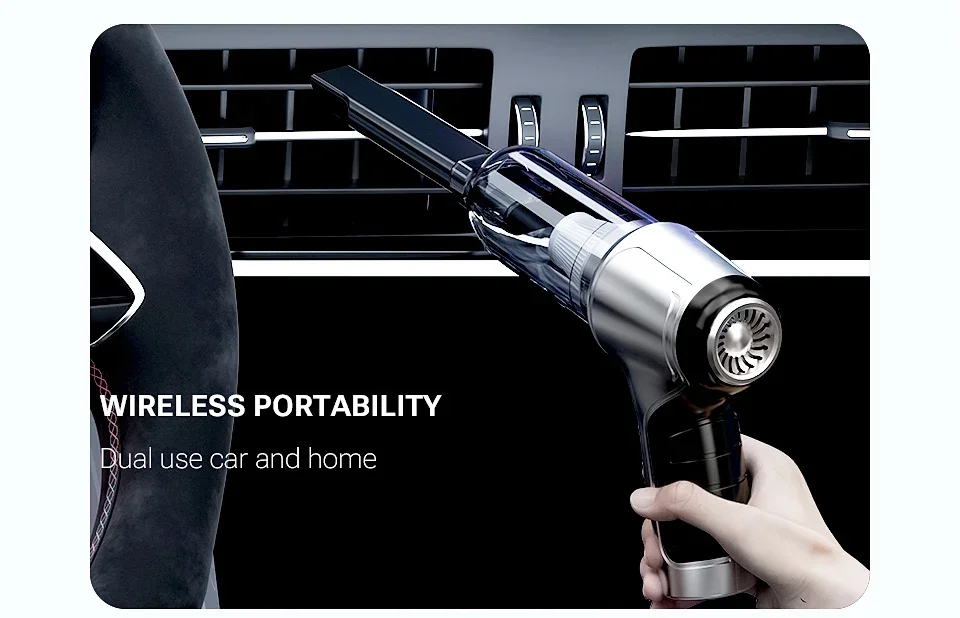 SZUK Wireless Portable Car Vacuum Cleaner Strong Suction Handheld Vacuum Home & Car Dual Use Robot Cleaner For Desktop Keyboard detail