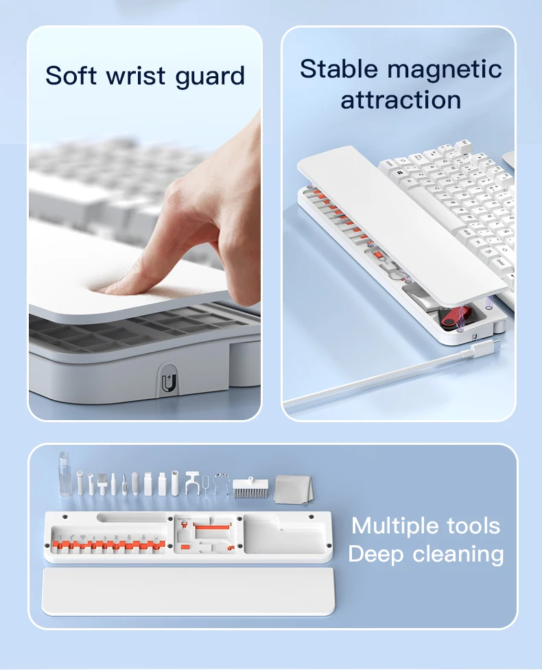Cleaning Set: Computer Keyboard Cleaning Brush, Headphones, iPad, Mobile Phone Cleaning Pen, Keyboard, Camera Cleaning Brush detail