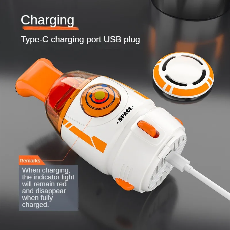 2026 New Desktop Vacuum Cleaner Electric Usb Charging Night Light Handheld Desktop Cleaner Rubber Shavings Mini Keyboard Dust detail