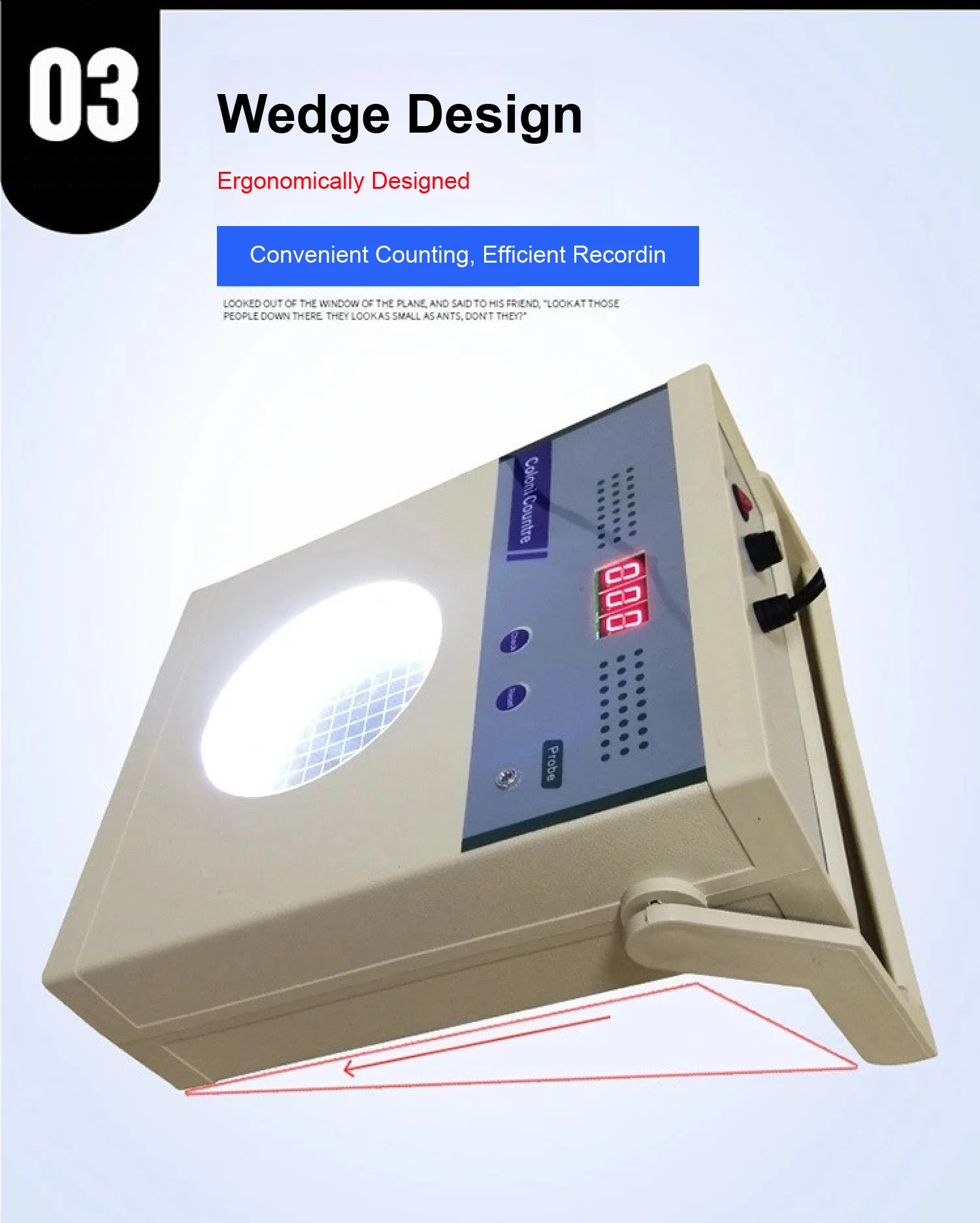 Digital Colony Counter XK97-A 220V  Bacterial Colony Counting Device Semi-Automatic Lab Colony Counter with LED Display detail