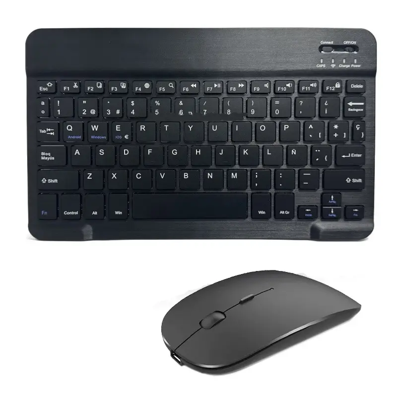 Spanish French Bluetooth Wireless Keyboard Azerty Russian Korean For iPad Mac PC Tablet Cell Phone Laptop And Mouse Mini With N product view