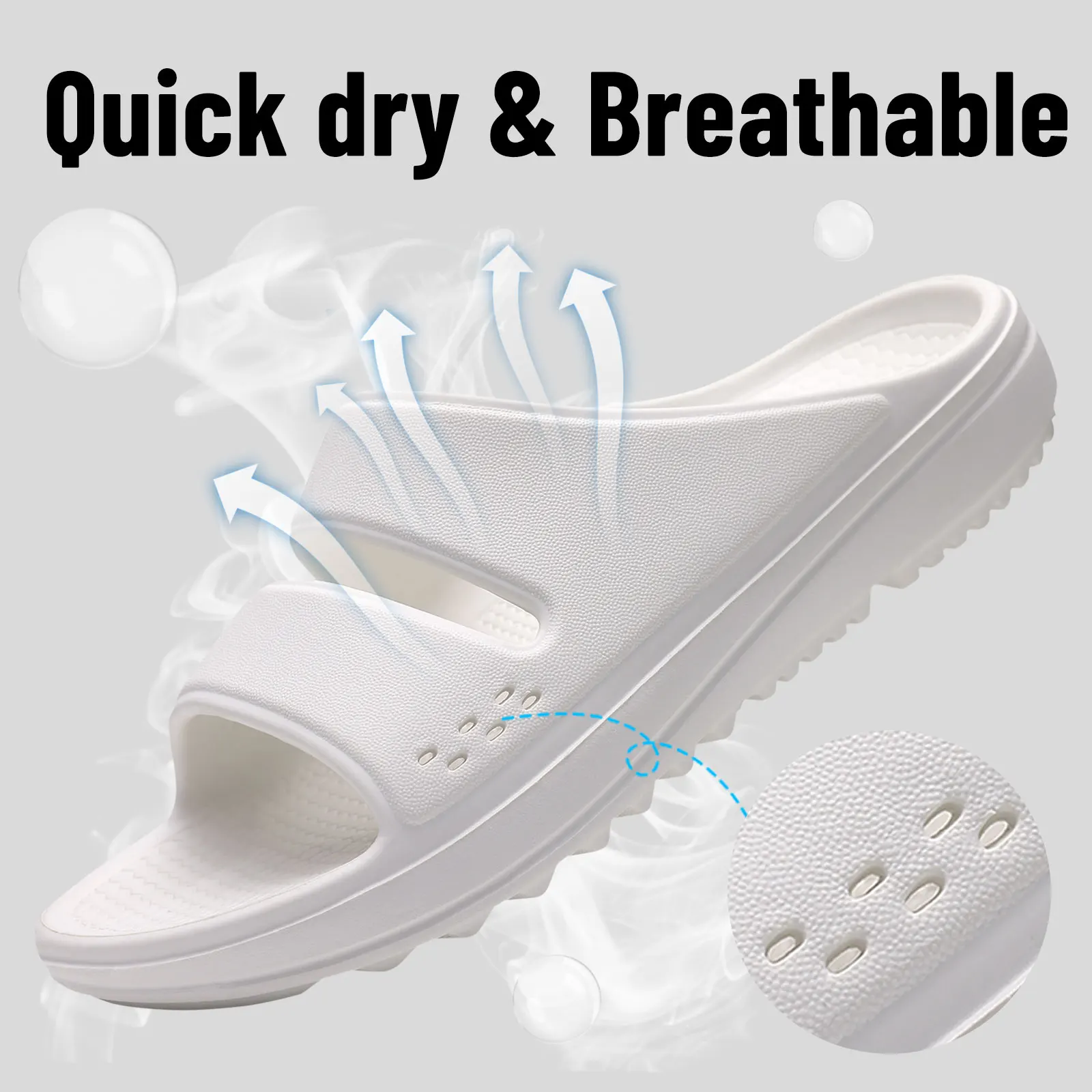 Bebealy Women Orthopedic Slippers With Arch Support Outdoor Men Slippers Soft Antiskid Home Slippers Indoor EVA Cloud Slippers detail