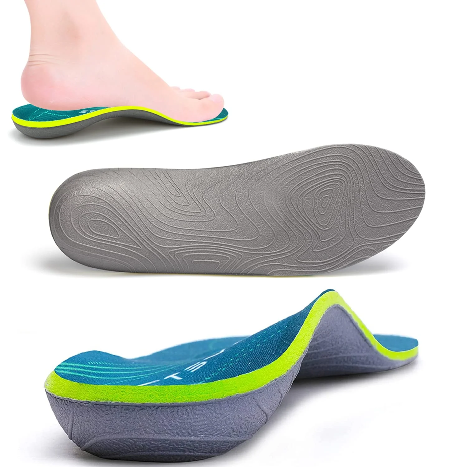 Orthopedic Sport Insole Plantar Fasciitis Flat Foot High Arch Support Men Women Sneaker Orthotic Plantillas Insert Shoe Sole detail