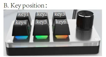6 Keys 1 Knob RGB Macro Programming Gaming Knob Keypads Mini Custom Hotswap Keyboard USB Mechanical Keyboard For Photoshop detail