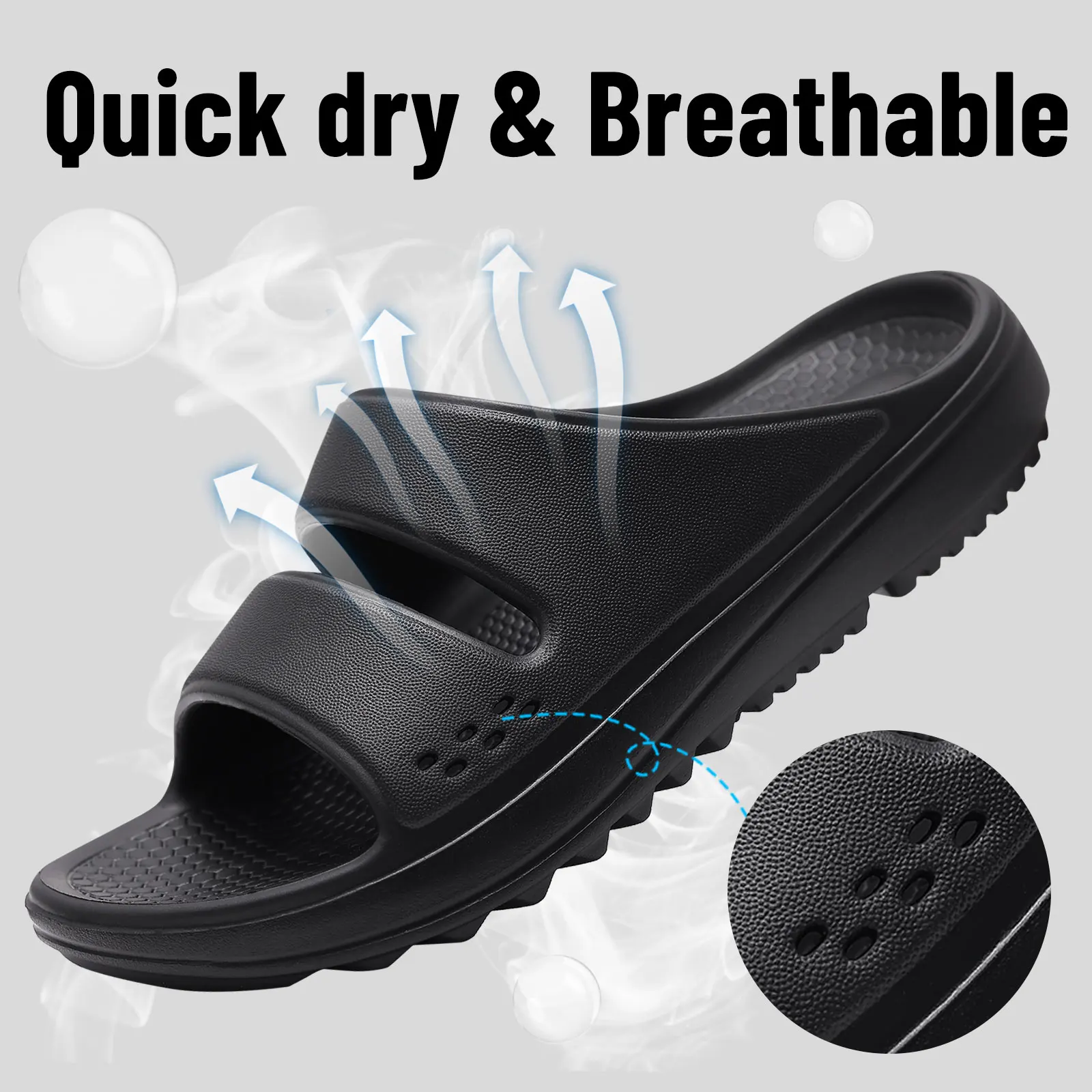 Bebealy Women Orthopedic Slippers With Arch Support Outdoor Men Slippers Soft Antiskid Home Slippers Indoor EVA Cloud Slippers detail