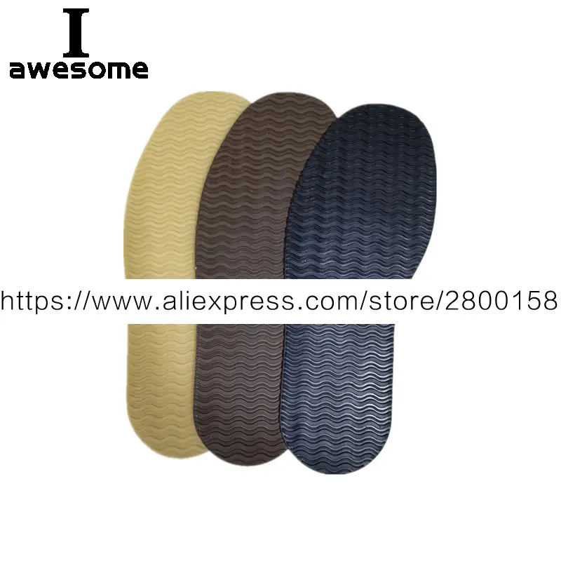 1 Pair DIY Rubber Full Sole Repair Shoes Tire Grain Wave Pattern Repair Worker Shoes Outsole 4mm Stick On Full Soles Heel Pads