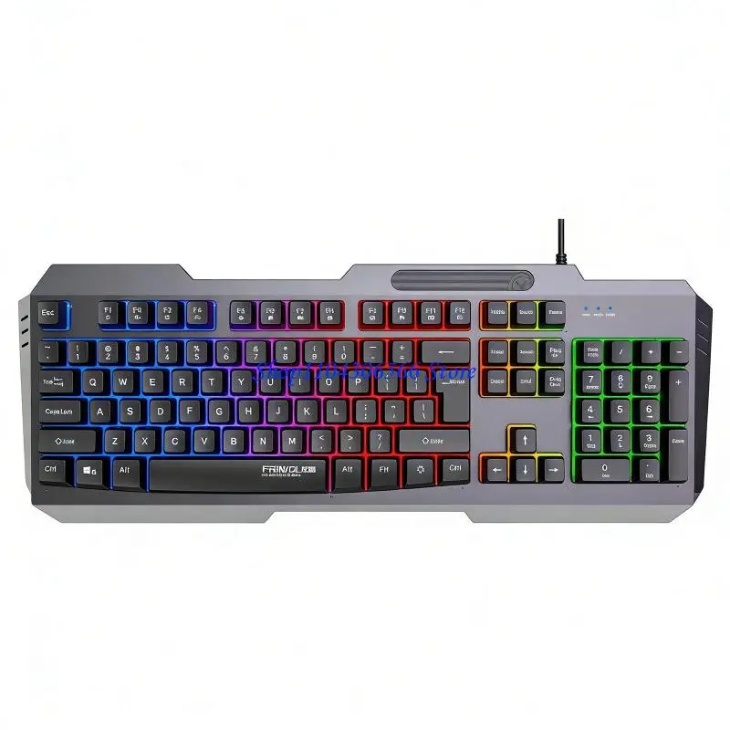 02DD DS600 Ergonomic Corded Keyboard With 19 Anti Ghosting And Anti Slip Design detail