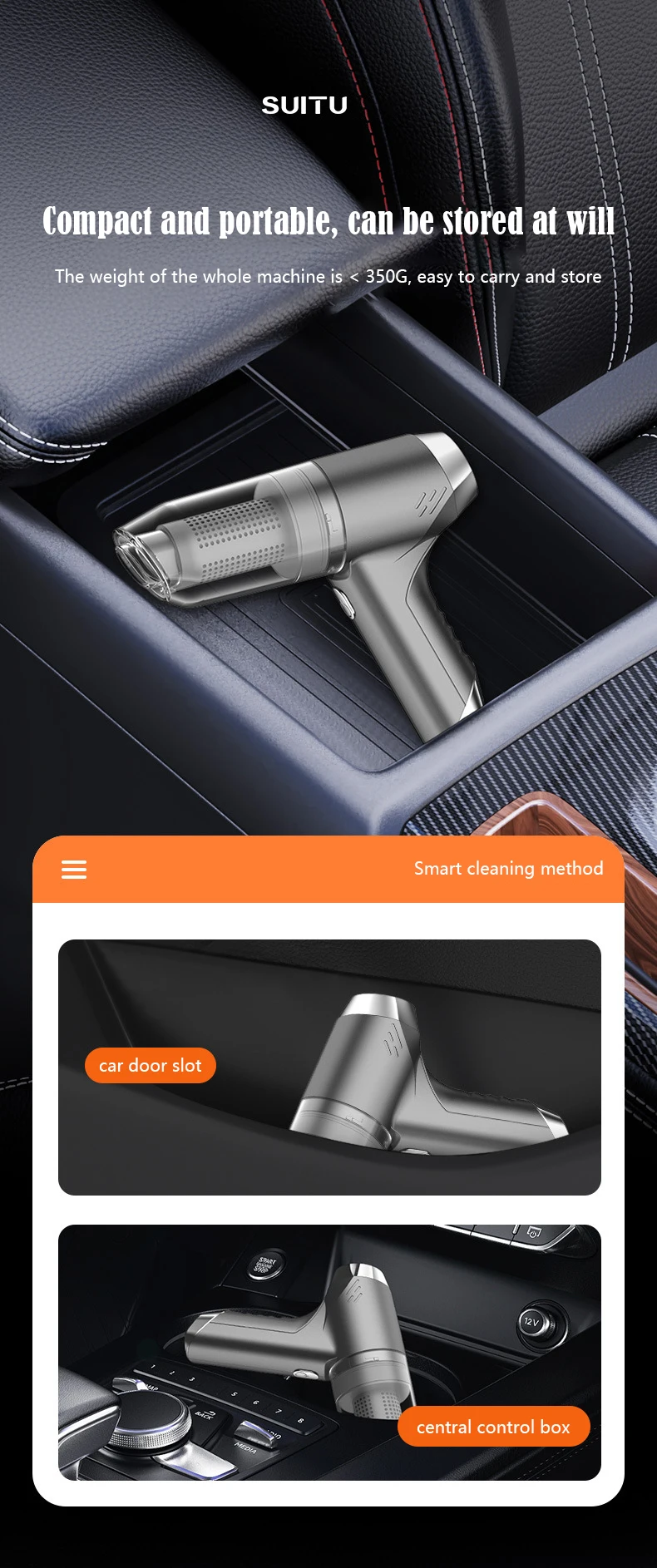 Mi 120000Pa Strong Suction Vacuum Cleaner Portable Handheld Mini Wireless Vacuum Cleaner Home Appliance For Car Home Office detail