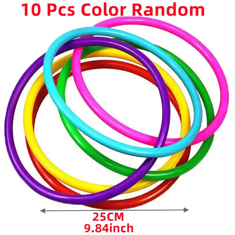 10pcs Plastic Throwing Ring Target Throwing Set Circle Carnival Game Children's Intellectual Development Education Exercise Toys product view