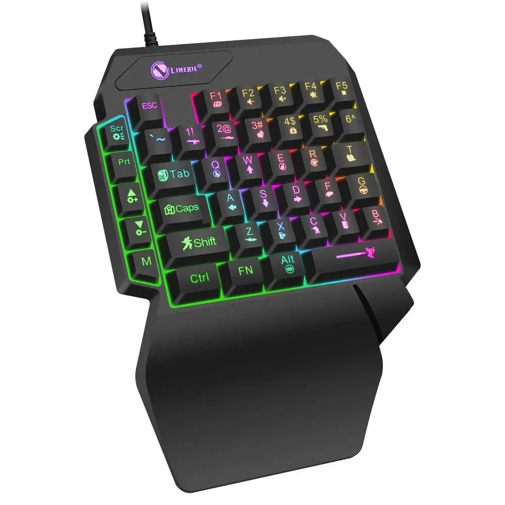 USB Keyboard Mini One Handedly Keyboard USB Ultra-slim Single Hand Keyboard Wired Backlight Gaming Mechanical Keyboard Laptop detail