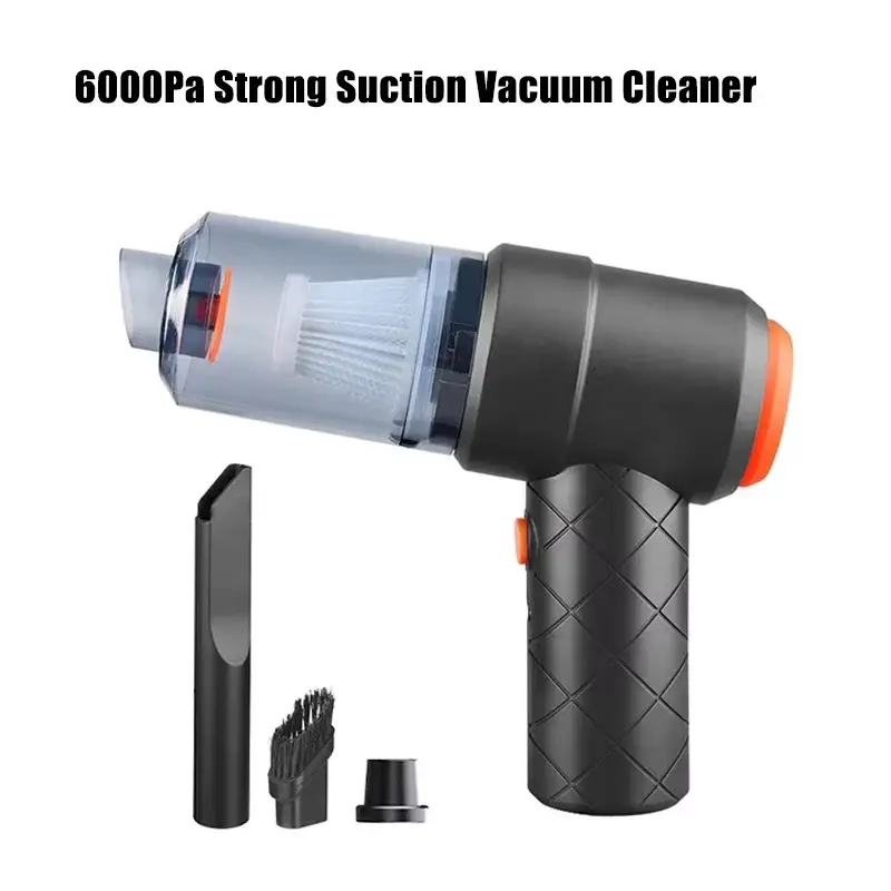 Portable Vacuum Cleaner For Car 6000PA Handheld USB Pump Convenient for Home Office Pet Hair Cleaning product view