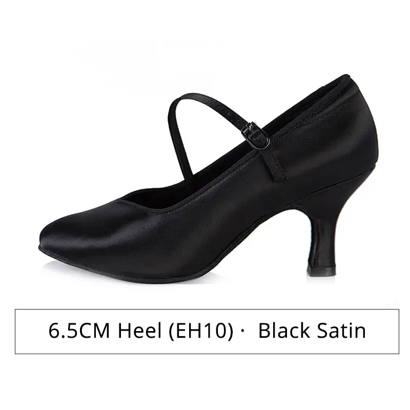BD Dance Women Standard Shoes 138 ClASSIC Fresh Tan Satin High Heel Ladies Ballroom Dance Shoes Soft Outsole Modern Dance product view