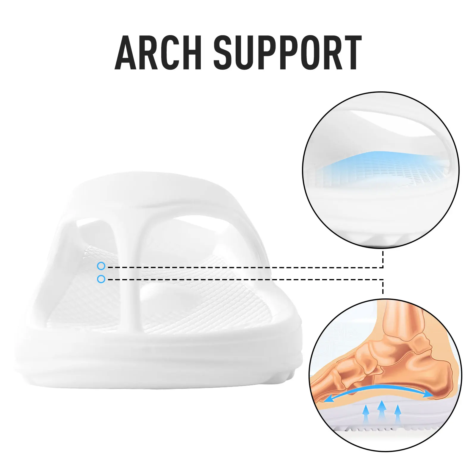 Bebealy Women Orthopedic Slippers With Arch Support Outdoor Men Slippers Soft Antiskid Home Slippers Indoor EVA Cloud Slippers detail