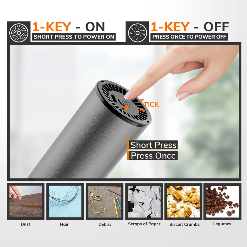 Cordless Laptop Vacuum Cleaner Portable USB Rechargeable Car Vacuum Mini & Cool Model-X detail