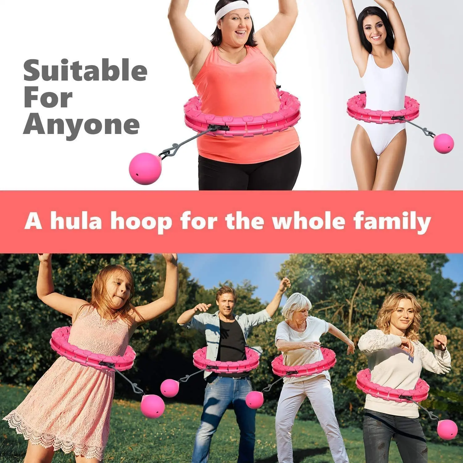 21/24/27/30 Knots Sport Fitness Hoops Abdominal Thin Waist Exercise Massage Hoop Fitness Equipment Gym Home Training Weight Loss detail