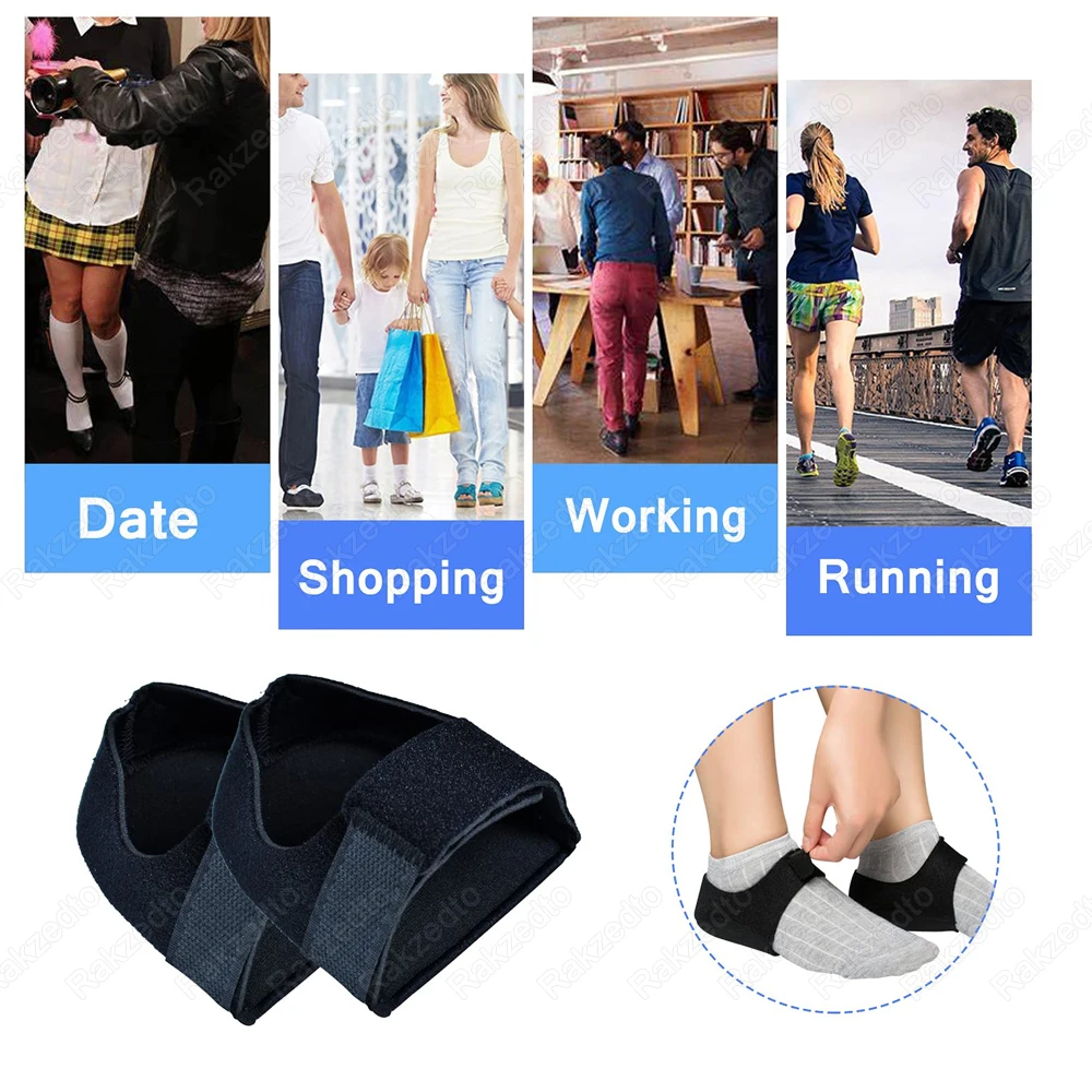 Plantar Fasciitis Heel Spur Foot Support With U-Shaped Silicone Gel Heel Cups for Heel Pain Relief Insoles for Man Woman Walking detail