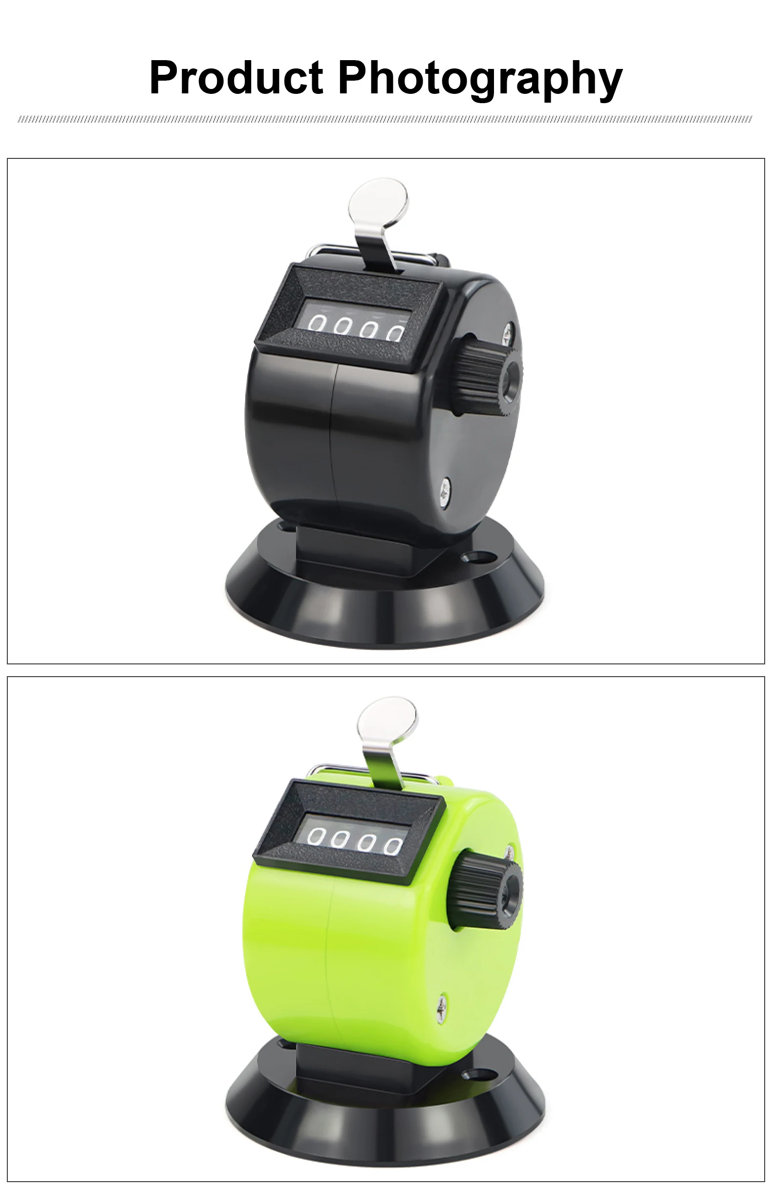 Manual Counter Mechanical Tally Handheld Rotary Clicker Counter Resettable People Counting Warehouse Golf Inventory Tool detail