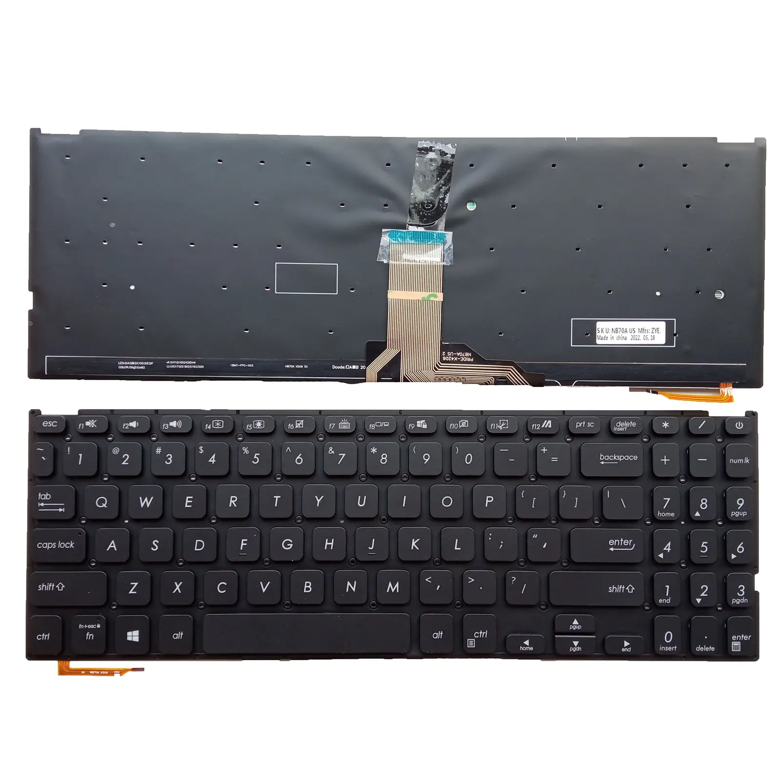 US Laptop Keyboard for ASUS X509 X509F X509D M509D X515 X515M F515 F515E X509FJ-EJ095T product view