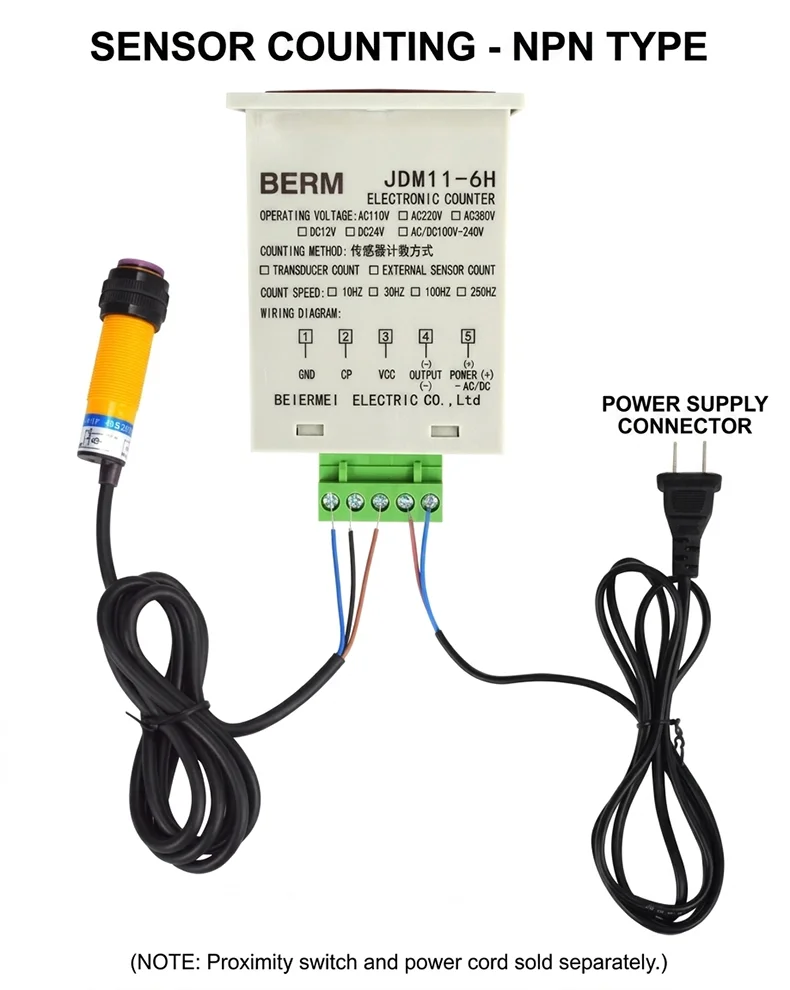 JDM11-6H 6 Digit Digital Counter Electronic Counter Totalizing Counter Resettable Power Failure Memory 12-24V 36V 110V 220V 380V detail