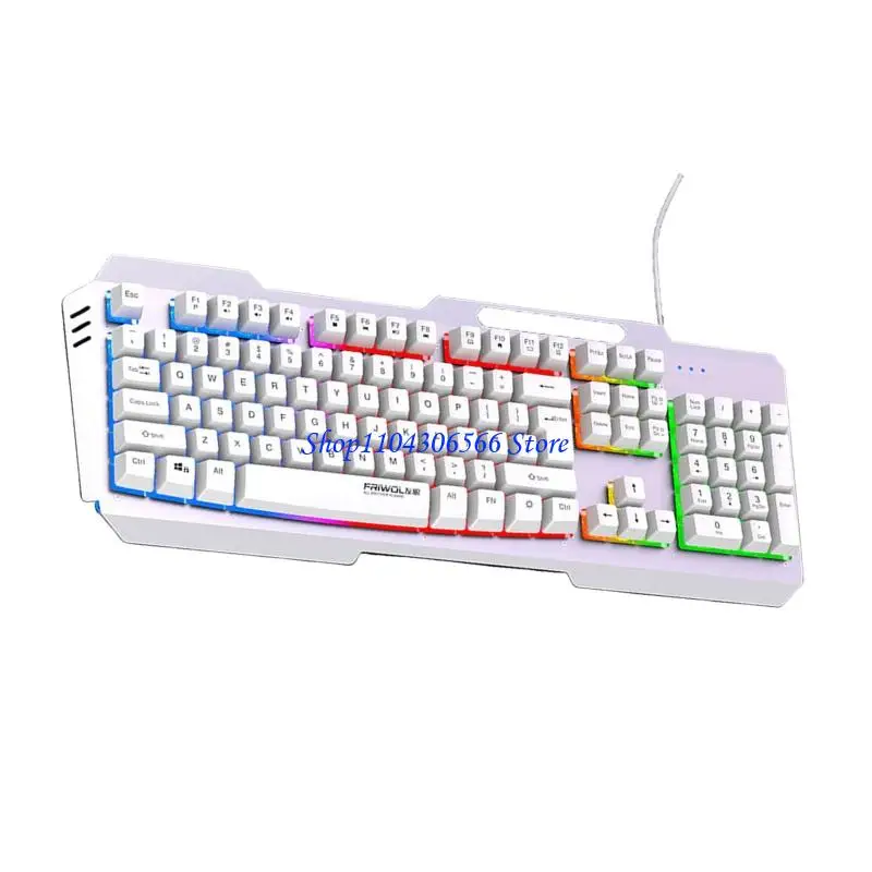 02DD DS600 Ergonomic Corded Keyboard With 19 Anti Ghosting And Anti Slip Design detail