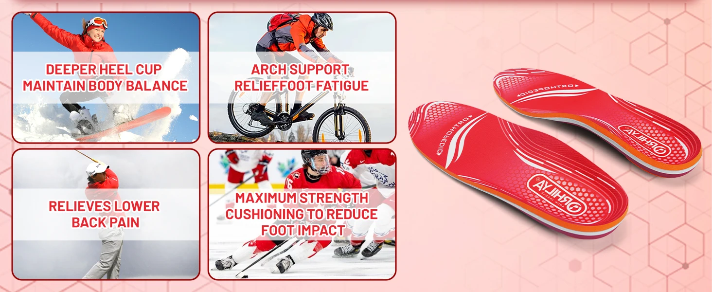 Orthopedic Sport Insole Plantar Fasciitis Flat Foot High Arch Support Men Women Sneaker Orthotic Plantillas Insert Shoe Sole detail